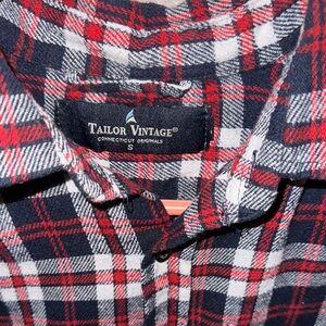 Tailor Vintage Red and Black Plaid Casual Shirt